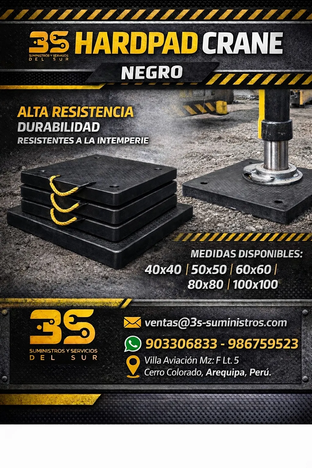 Línea HARDPAD Crane: alta resistencia y durabilidad