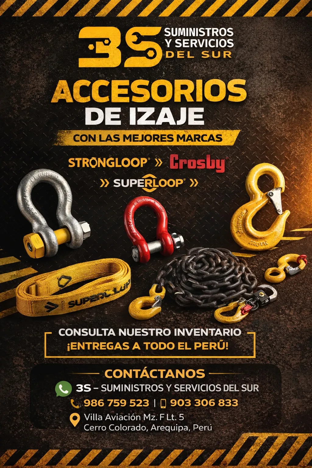 Accesorios de izaje con marcas Crosby, SuperLoop y StrongLoop