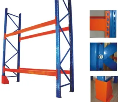 Estructura de rack selectivo para pallets (detalle)
